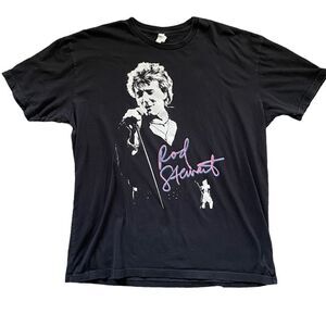 ROD STEWART 2018 Concert Tour T-Shirt Black Size XL
